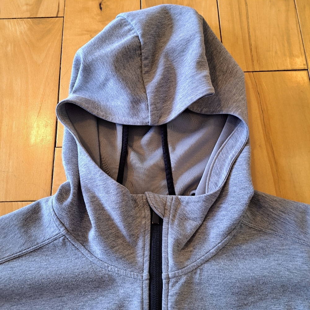 ATHLETA Athletic Full-Zip Long Sleeve CYA Yoga Hoodie Heather Gray Small - Picture 3 of 16